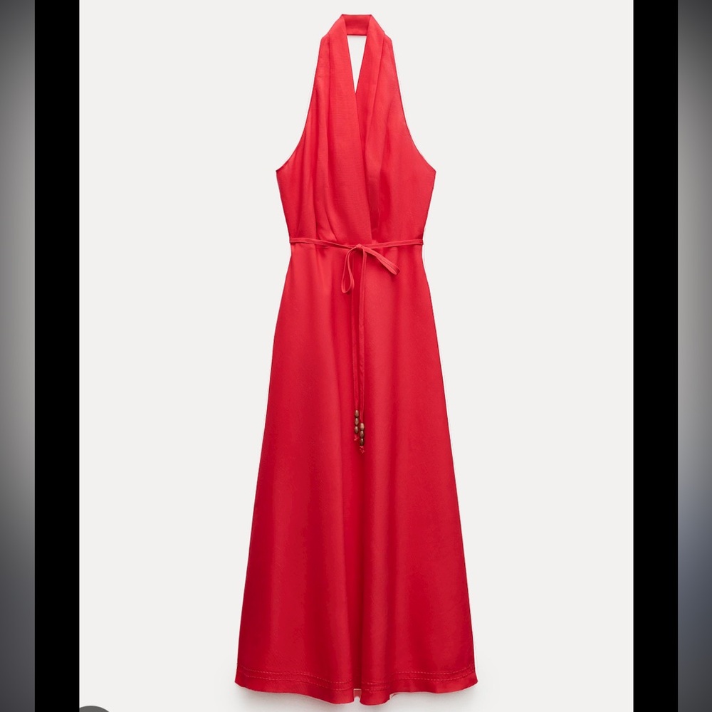 Zara midi halter dress